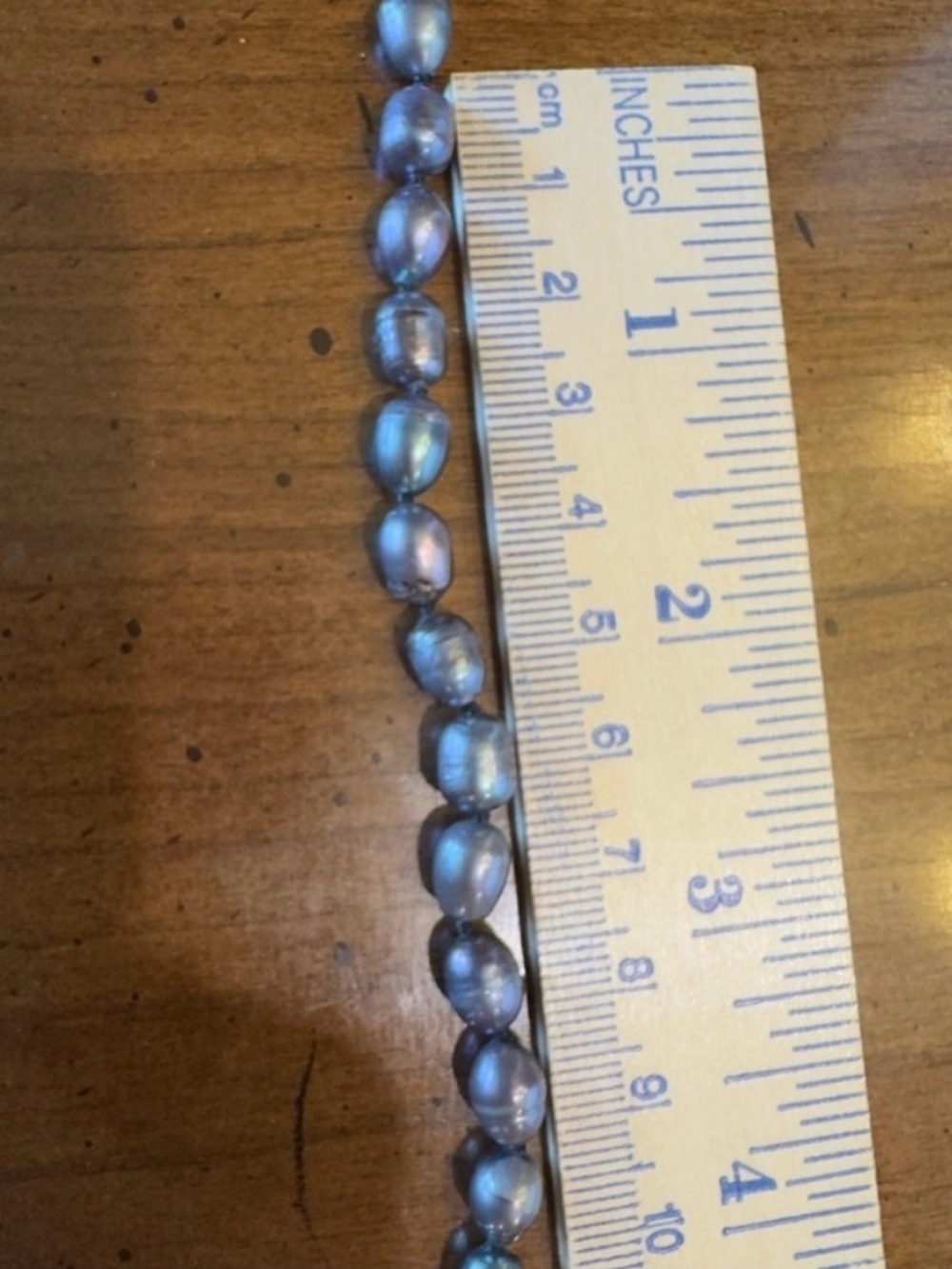 Vintage Black Peacock Freshwater Pearl Necklace 64” Hand Knotted Baroque Rope - Picture 9 of 12